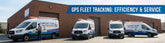 An HVAC business with their fleet of service vans parked outside of their warehouse.