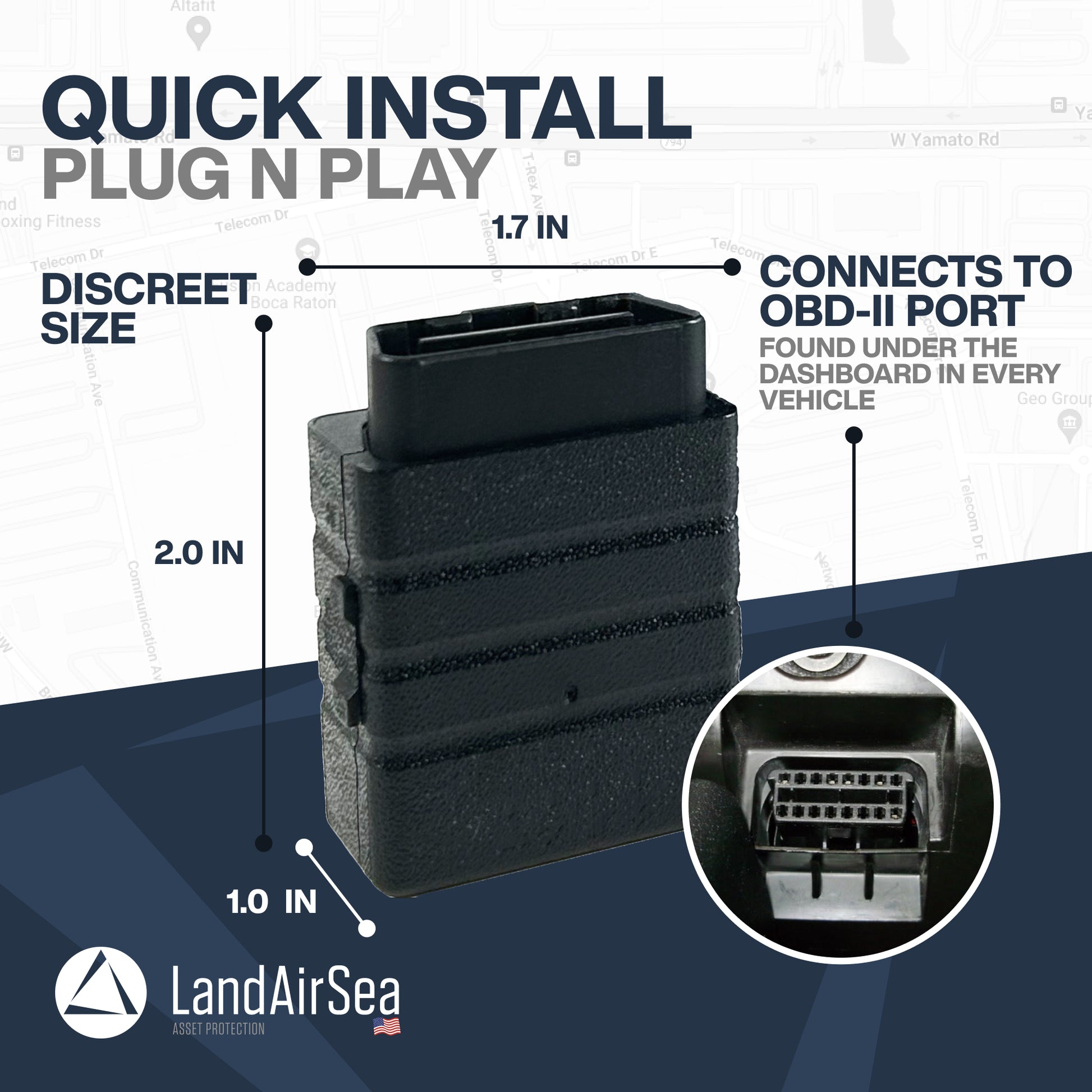 Quick Install Plug In Play - Connects to OBD-II PORT