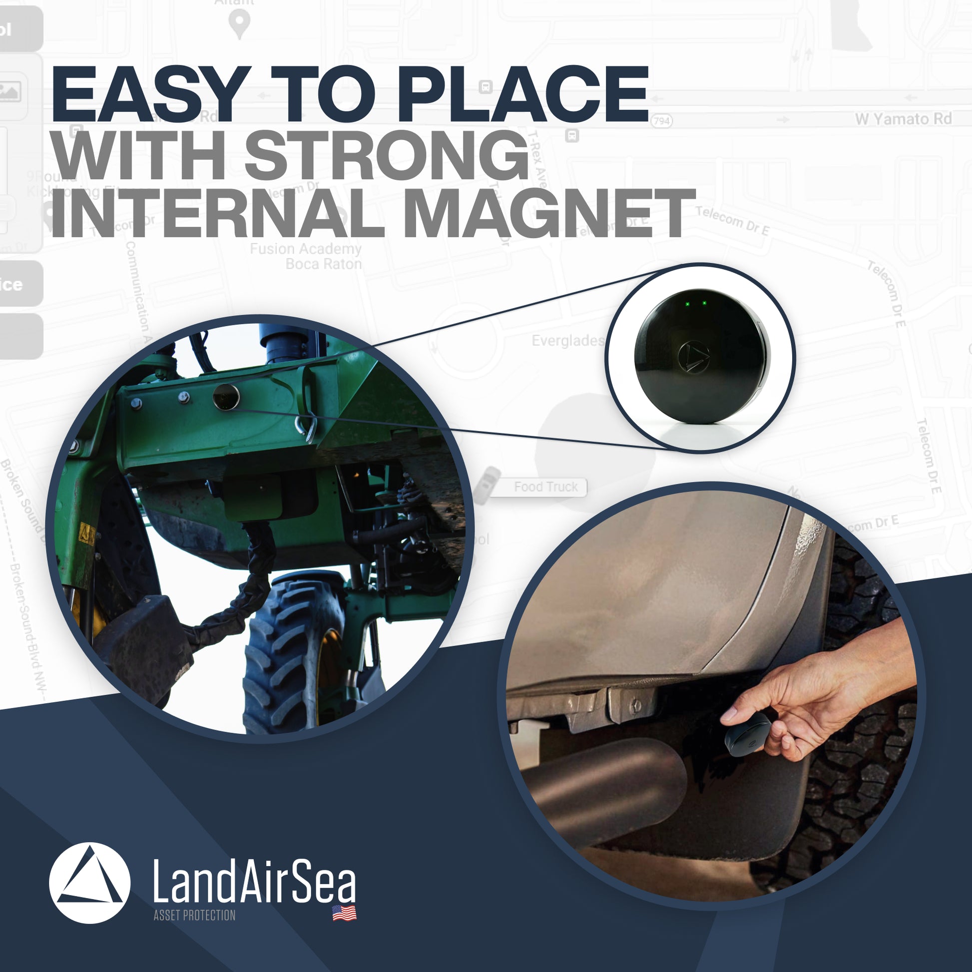 easy to place with strong internal magnet 