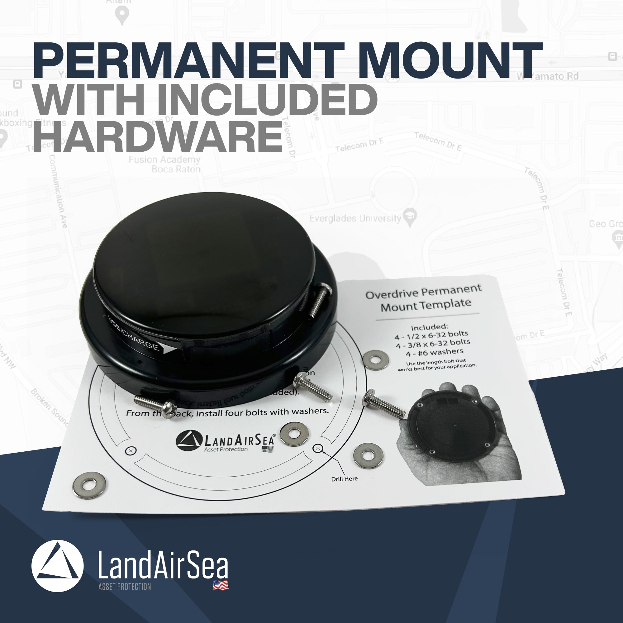 Overdrive Permanent GPS Tracker with Hardwire Cable | LAS