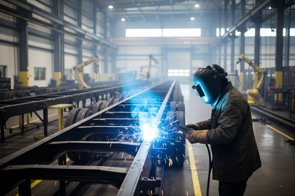 Trailer manufacturing line
